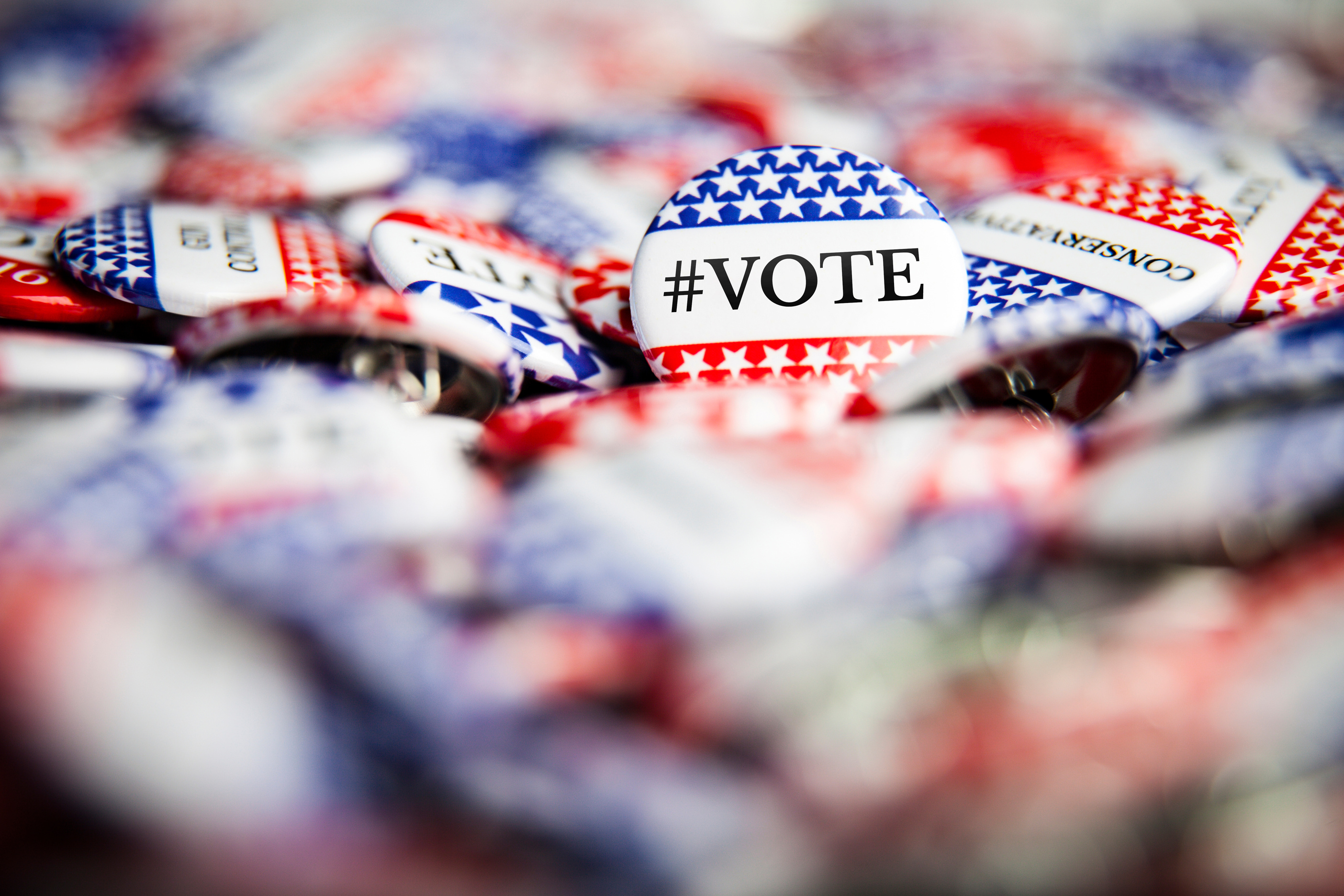 Election Vote Buttons - #VOTE